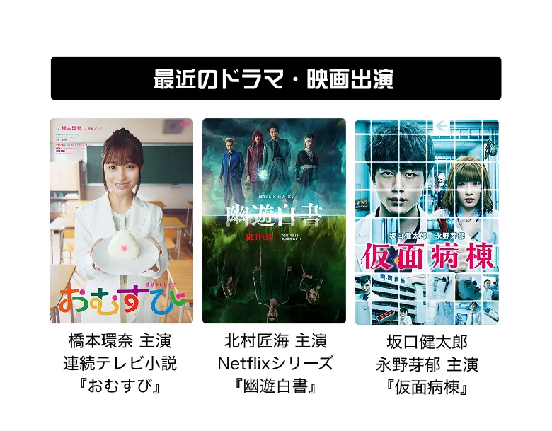 最近のドラマ・映画出演