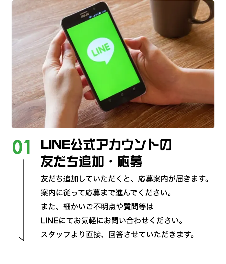 01 LINE公式アカウントの友だち追加・応募